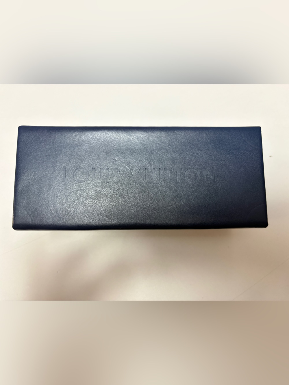 Louis Vuitton Navy Leather Eyewear Case